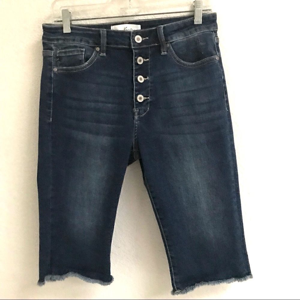 KanCan cropped high rise button fly denim jeans 28